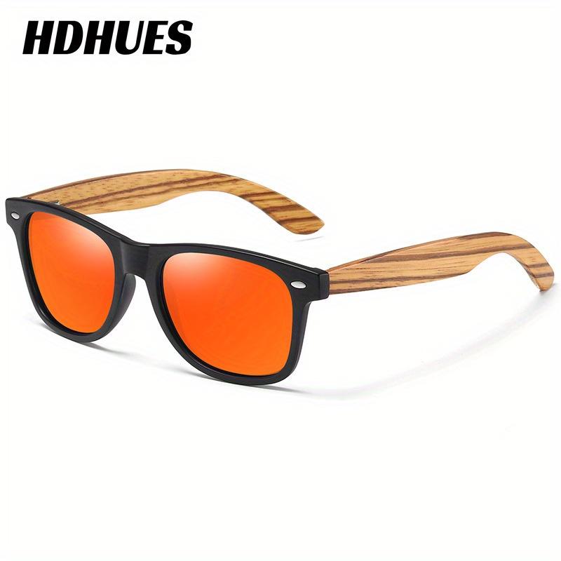 HdHues Unisex bambusové polarizované venkovní dřevěné vintage sluneční brýle, UV400