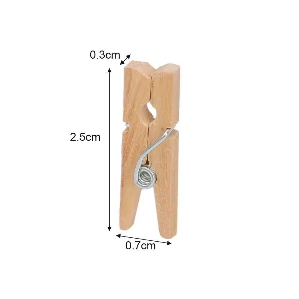 50/100pcs Reusable Photo Clips Mini Wooden Clamp Clothespin  for Hanging Pictures Paper DIY Crafts