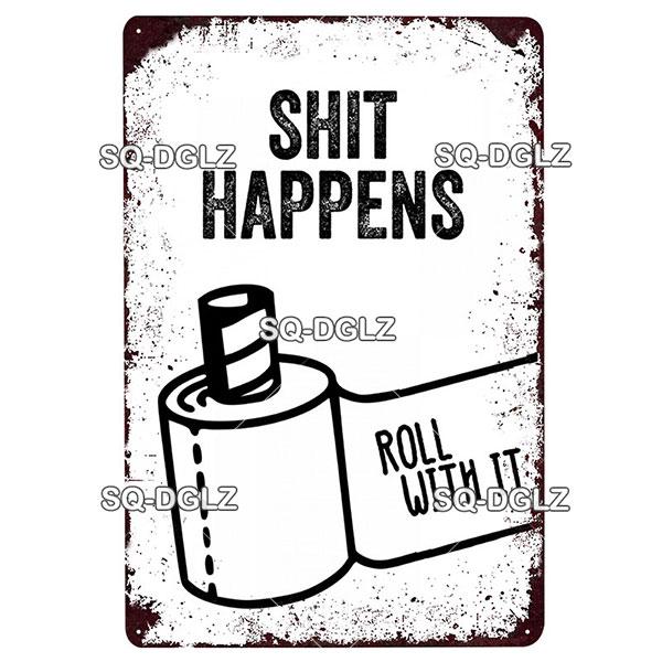 [SQ-DGLZ] Badezimmer-Metallschild, Vintage-Metallplakette, Anzeigetafeln, Dekor für Pub, Bar, Zuhause, Wanddekoration, Blechschilder, Warnposter