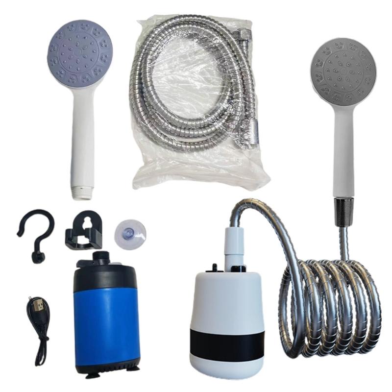 Portable Camping Shower Battery Powered Outdoor Camp Shower Pump Electric Rechargeable Handheld Shower Easy to Use