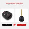 Funda protectora para llavero de coche de silicona de 2 y 3 botones para TOYOTA CAMRY RAV4 Corolla PRADO YARIS Tarago para LEXUS