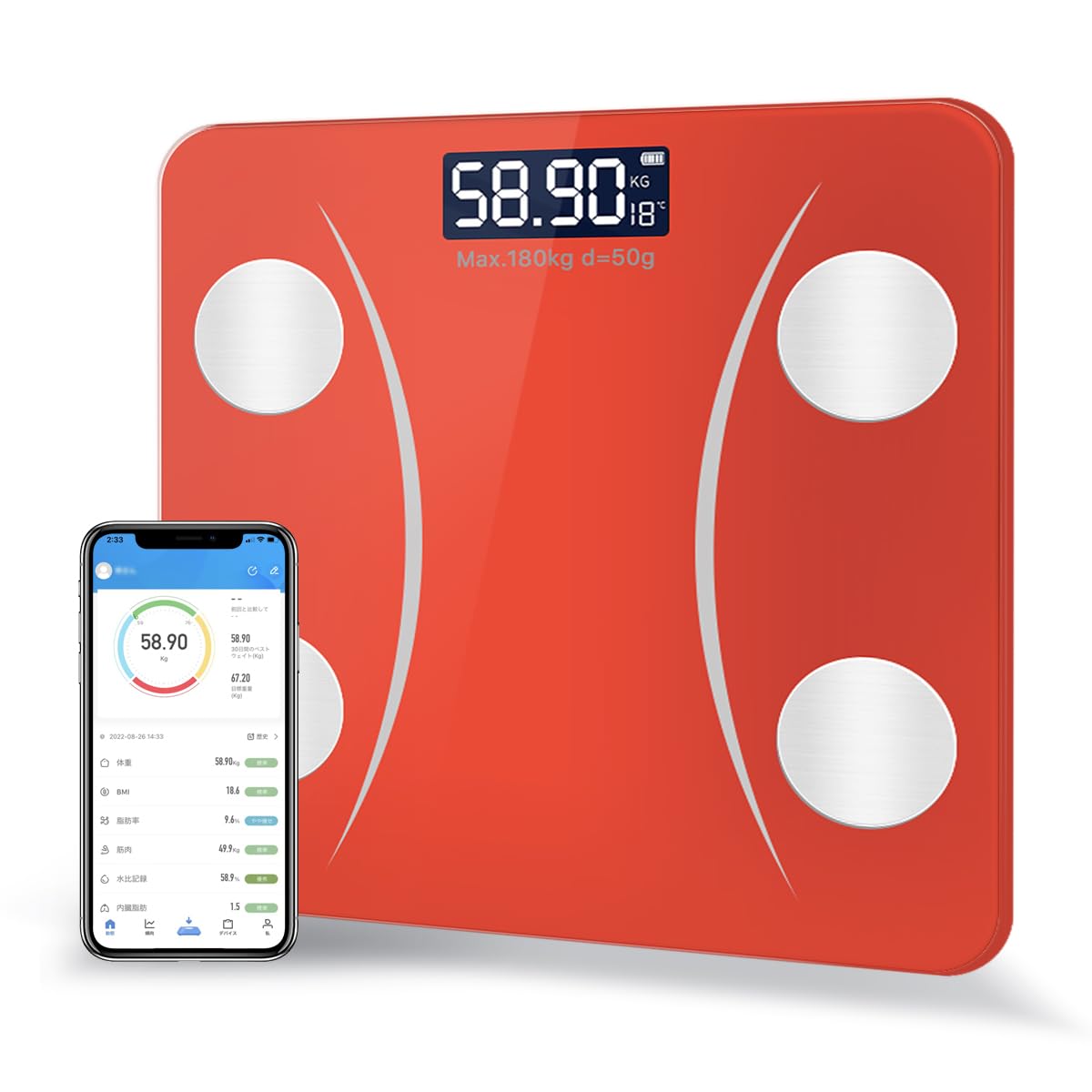 

Weight Scale Bluetooth Body Fat Meter Health Meter 2025 New Bluetooth Weight Scale Smartphone Linked Body Composition Meter High Accuracy Lightweight