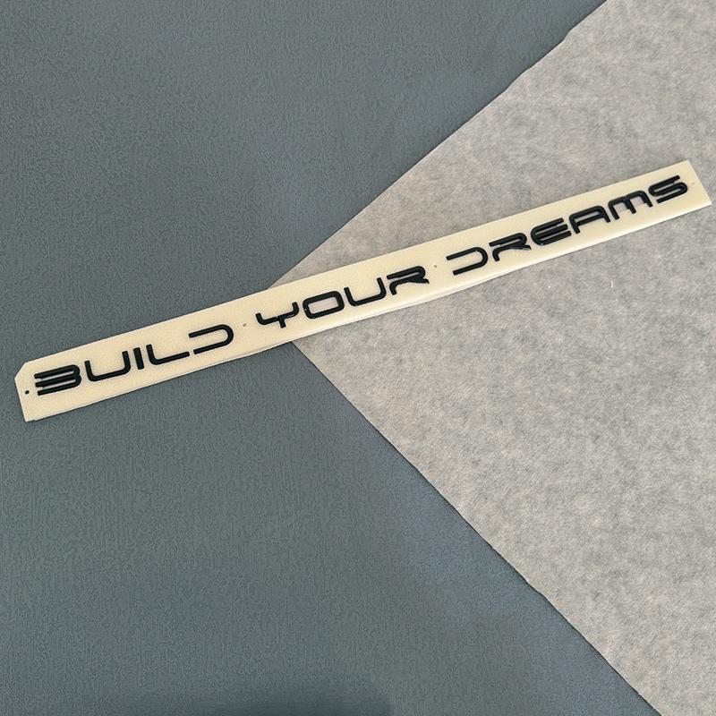 3D ABS Bilklistremerke Logo Bygg Dine Drømmer Bakluke Merke Emblemer Dekaler For BYD Dolphin Seal Han Tang EV Song Yuan Atto3 Qin