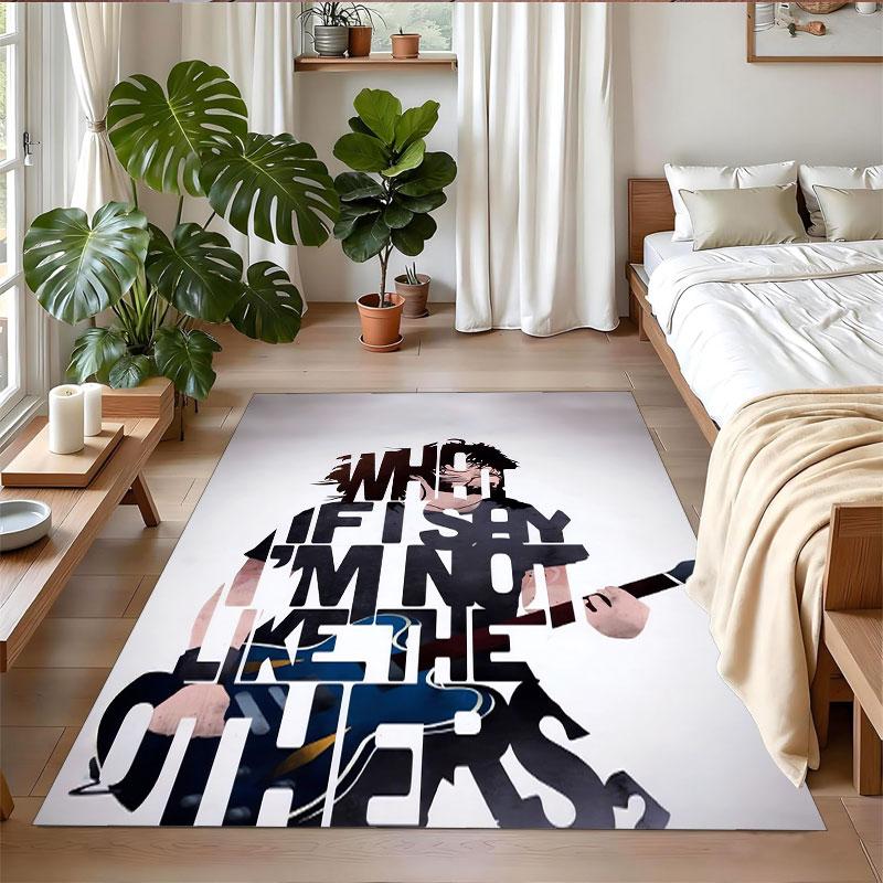 Crystal Velvet Rug Soft Non Slip Indoor Floor Mat Home DecorFoo Fighters
