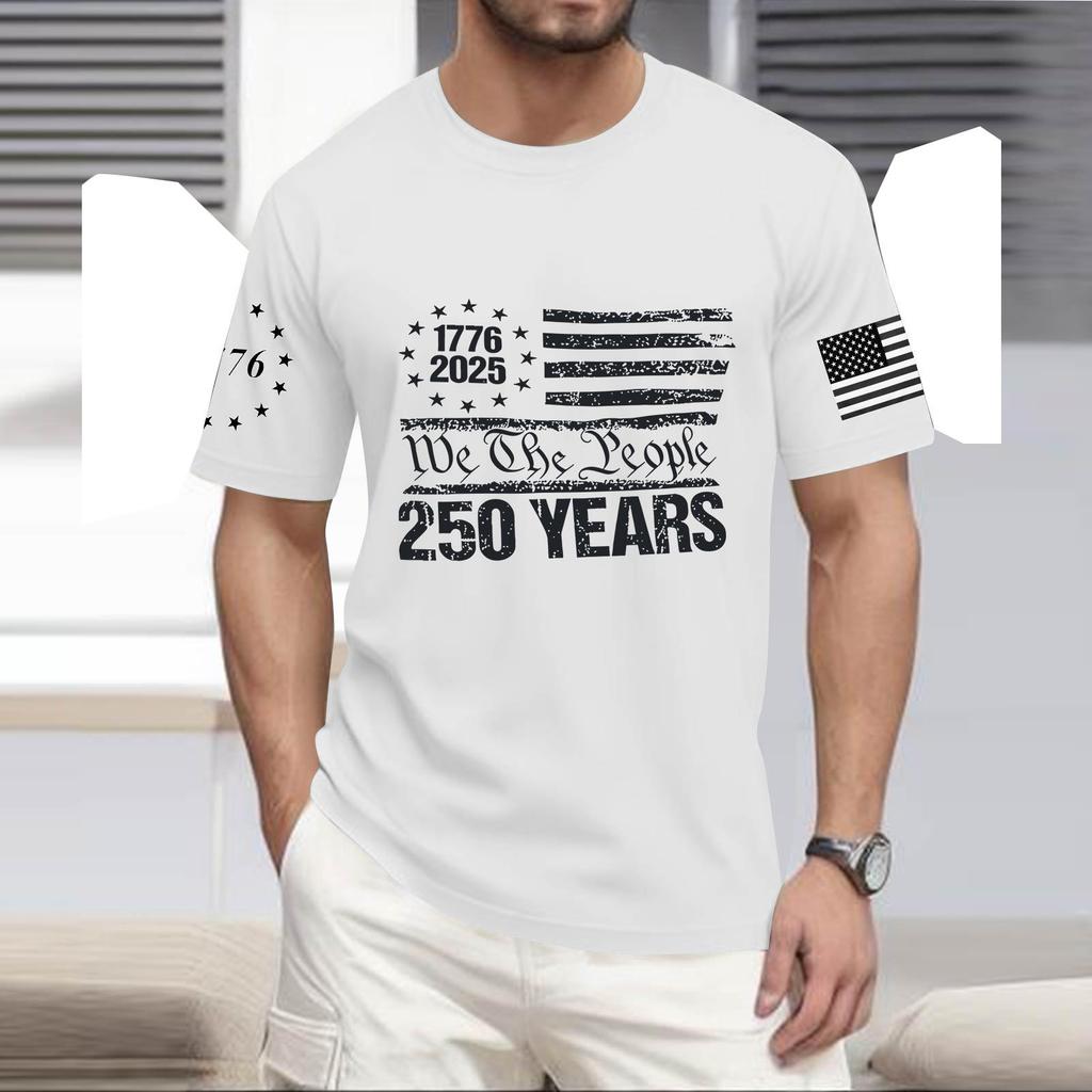 Men's Casual Round Neck Lightweight Short-Sleeve Top