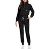 Ladies' Loose And Comfortable V-neck Long Sleeved Stand Up Collar Workwear With Multiple Pockets Suit Set