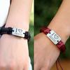 Vintage Unisex Faux Leather Bracelet Alloy I Love Jesus Letters Decor Rope Bangle