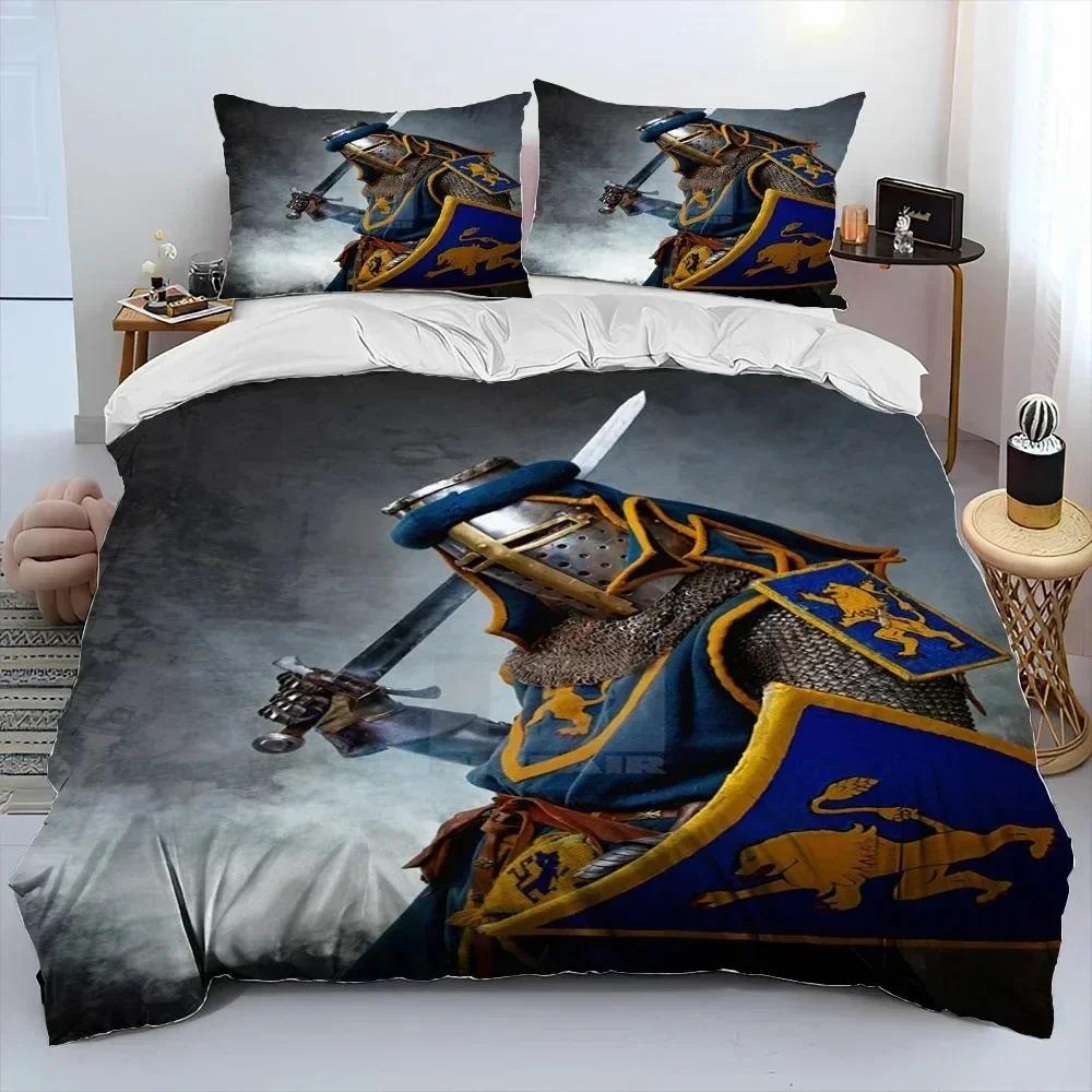 Cavalier Knight Templar Crusaders Bedding Set Bedroom Soft Modern Bedspreads Comefortable Duvet Cover Quilt Cover And Pillowcase