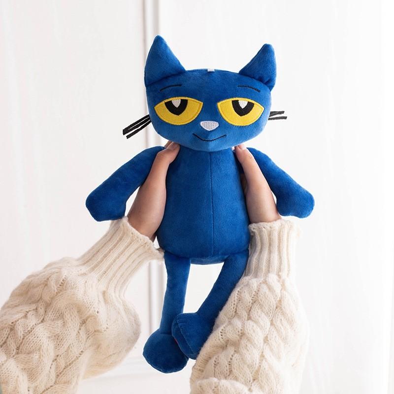 Children Book Picture Pete The Cat Plush Cute Blue Cat Comfort Doll Gift Holiday