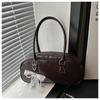 Korean Version Niche Retro Popular Portable Boston Bag Women 2025 New Fashion Versatile Simple Shoulder Armpit Bag