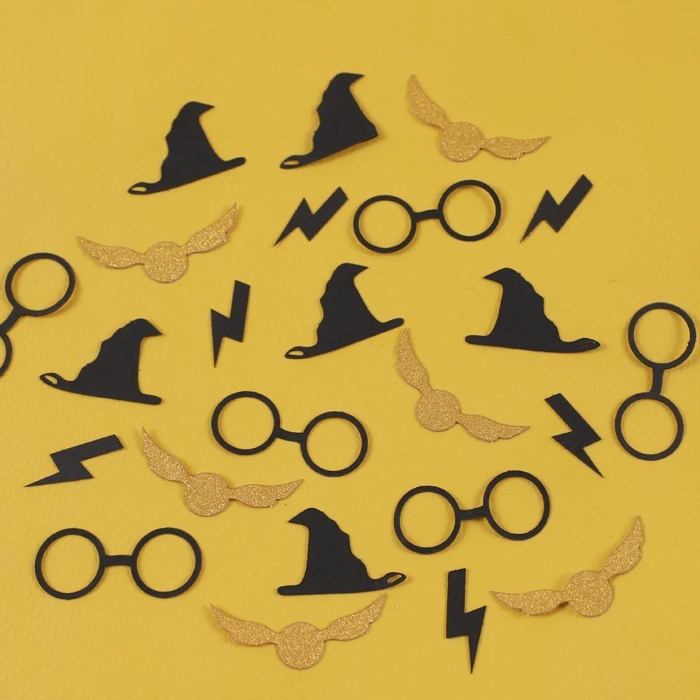 Witch Bats Halloween Confetti Glitter Decorations Cartoon Halloween Party Decor Haunted House