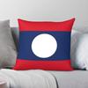Flag Of Laos Square Pillowcase Polyester Linen Velvet Printed Zip Decorative Home Cushion Cover Wholesale
