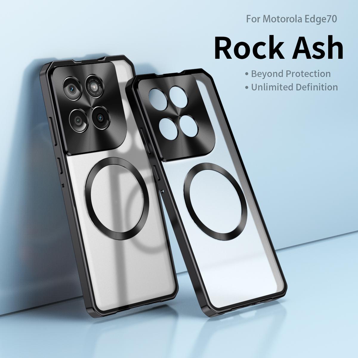 

Push Up Detachable Case For Motorola Moto Edge 70 Magsafe Translucent Frosted Removable Backboard Metal Frame Drop-Proof Cover Motorola Edge 70