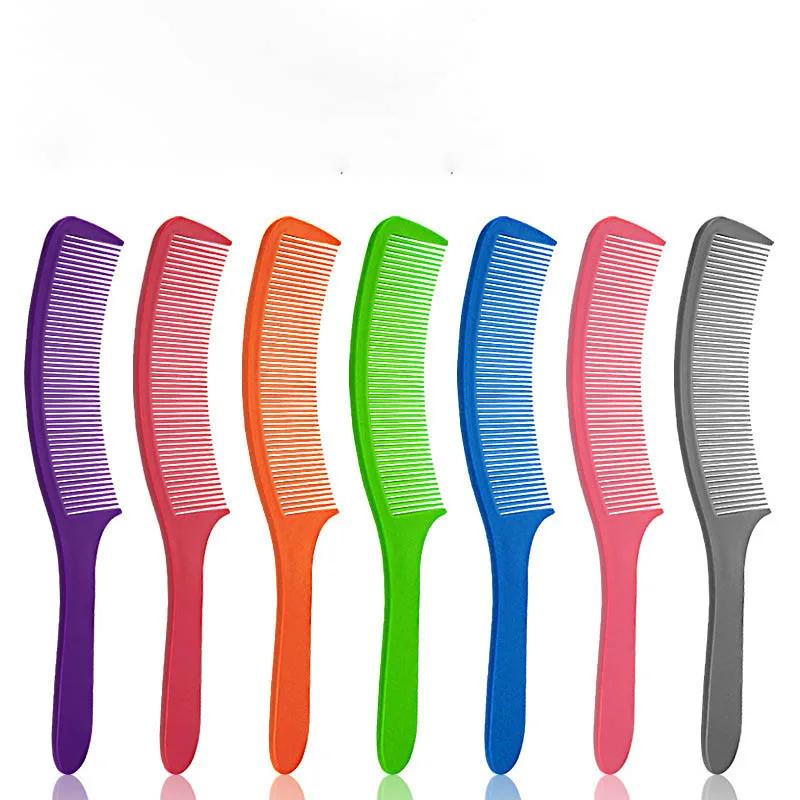 Professional Fade Comb Curved Shaver Hair Cipper Cutting Comb Anti-Static Barber Flat Top Comb Salon Hairdressing Haircut Brush