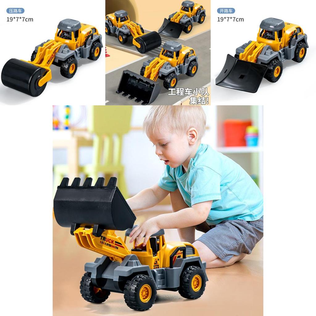 Inertia Construction Vehicle For Kids With Multifunction Engineering Toy For Developing Skills