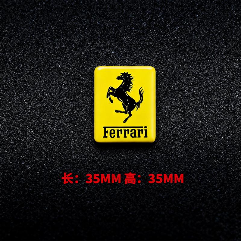 New Aluminum Alloy Badge Sticker Car Body Trunk Window Decoration Decal For Ferrari Roma 488 Spider SF90 LaFerrari Portofino F80 JG6