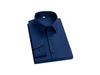 Men's Long Sleeve Bamboo Fiber Formal Shirt - White & Blue, Stretchable, Plus Size Available