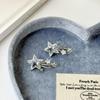 Trendy Blue Zircon Meteor Stud Earrings: Stylish, Unique Design, Versatile for Women
