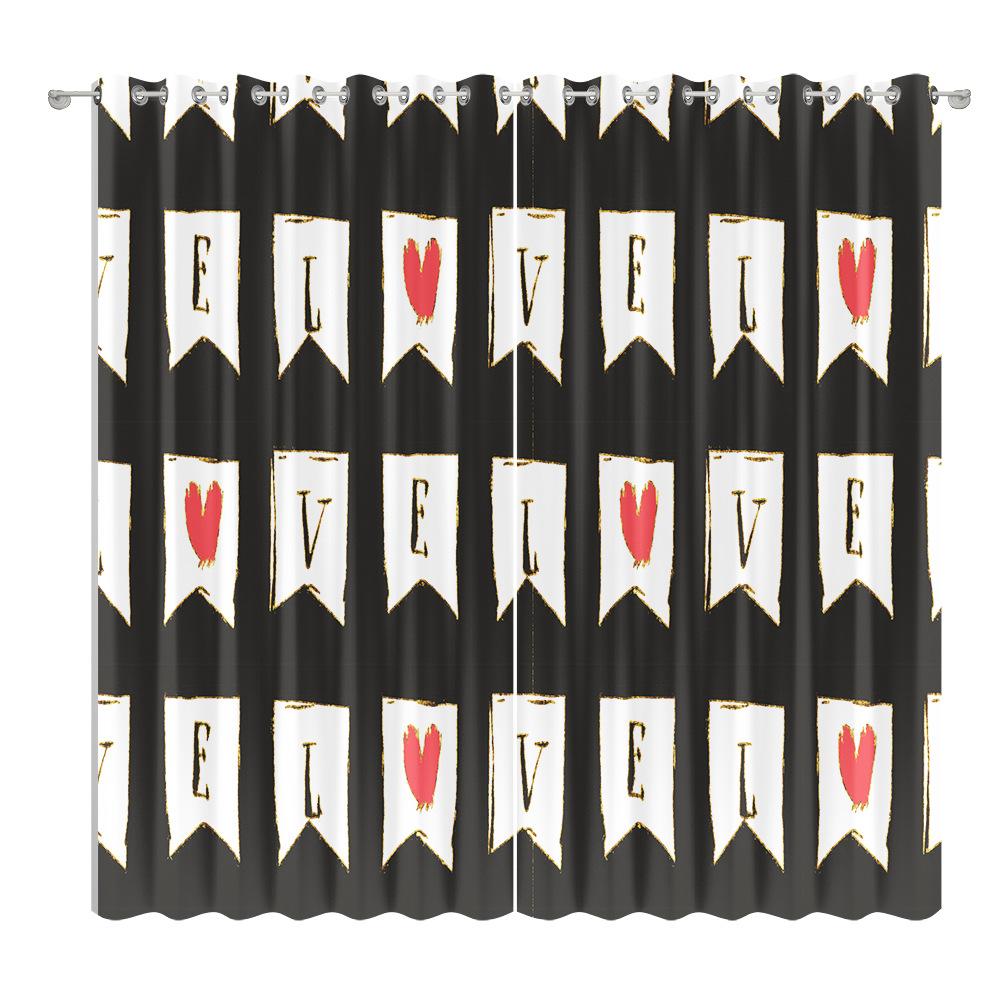 Fresh Floral Curtain Cloth Bedroom Living Room Balcony Blackout Curtain Office Hotel Heat Insulation Curtain