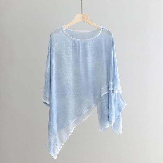 Cover Shirt Fit Coat Round Neck Up Pullover Tops Casual Vacation