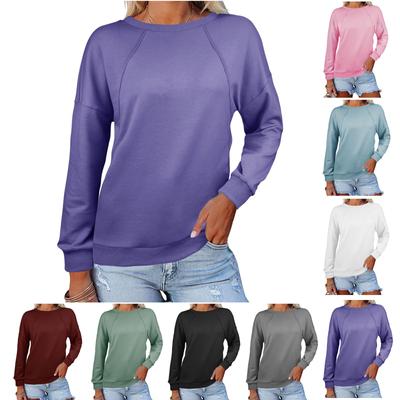 Womens Casual Long Sleeve Sweatshirts CrewNeck Relaxed Fit Tops Pullovers