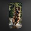Beauty German Shepherd Dog Phone Case For iPhone 16,15,14,13,12,11 Plus,Pro Max, Soft Silicone Black Cover