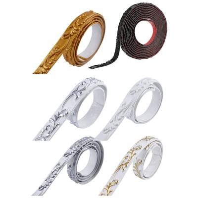 Bande de moulure flexible adhésive, 5 mètres de bande murale à décoller et à coller pour la décoration de la maison, amélioration des bordures de plafond et d'armoires