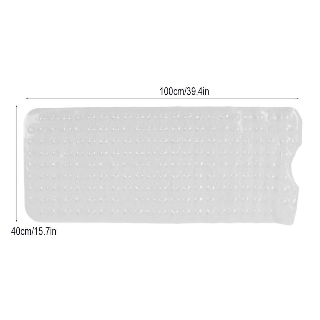 Bath Mat Mat PVC Anti Slip Mat for Bathroom Kitchen Hotel Toilet Shower Room 100x40cm