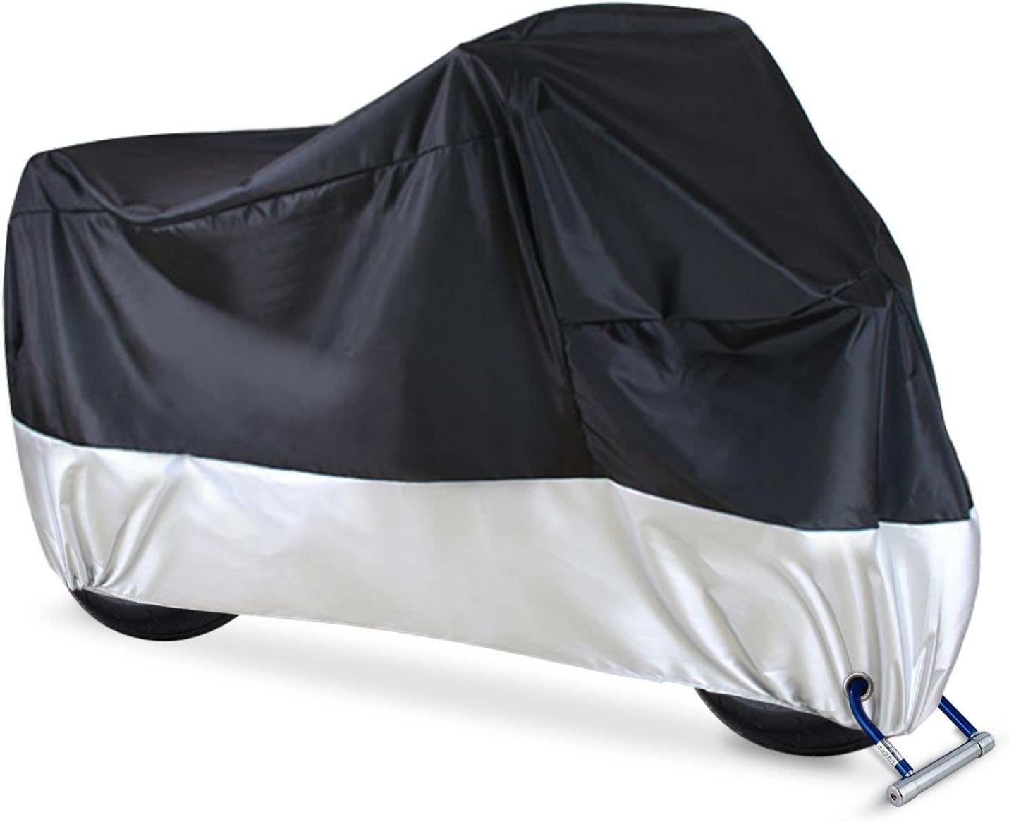 

Ohuhu Motorcycle Cover Thick, Durable, High - Quality 300D Oxford Fabric, Waterproof, Heat - 245x105x125cm (300D high quality version) серебряный
