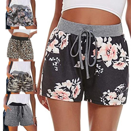 Buy Women Elastic High Waist Flower 