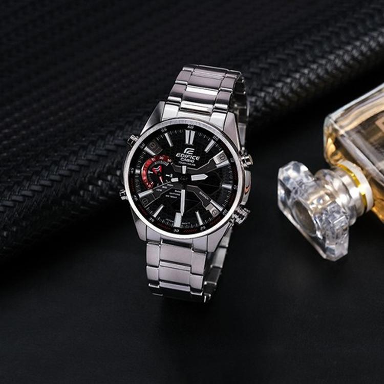 CASIO Men EDIFICE Black Watch ECB-S100YD-1APR-person