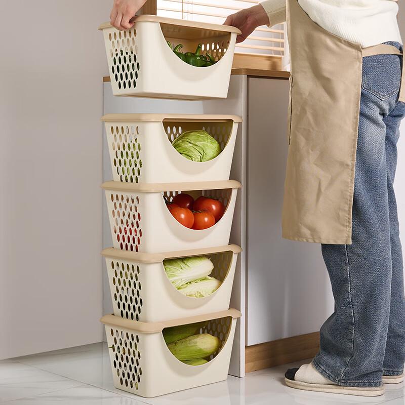 Zesílený plastový kuchyňský úložný koš