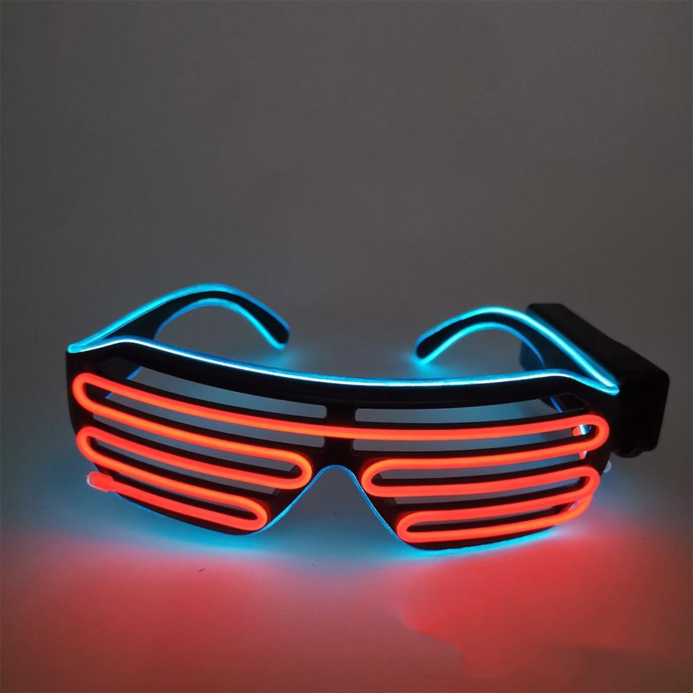 Wireless LED Glowing Glasses Double Colors Luminous Glasses Fluorescent Glasses  Club Props