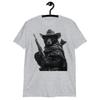Black and White Cowboy Black Bear Rifle T-Shirt Mens Womens Tees Top | Short-Sleeve Unisex Tee