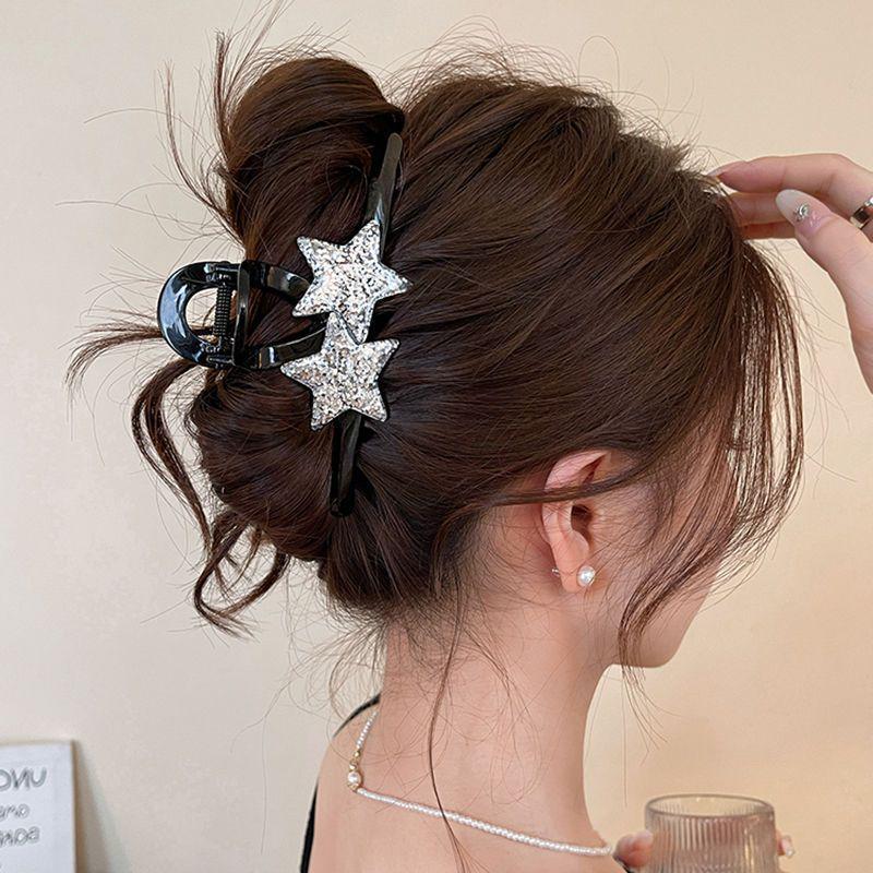 Elegant Large Hair Claw Clip for Thick Hair - High-End Korean Updo Shark Clip