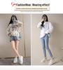Women's W3612 White Leather Thick-Soled Casual Shoes, 2024 Autumn Collection