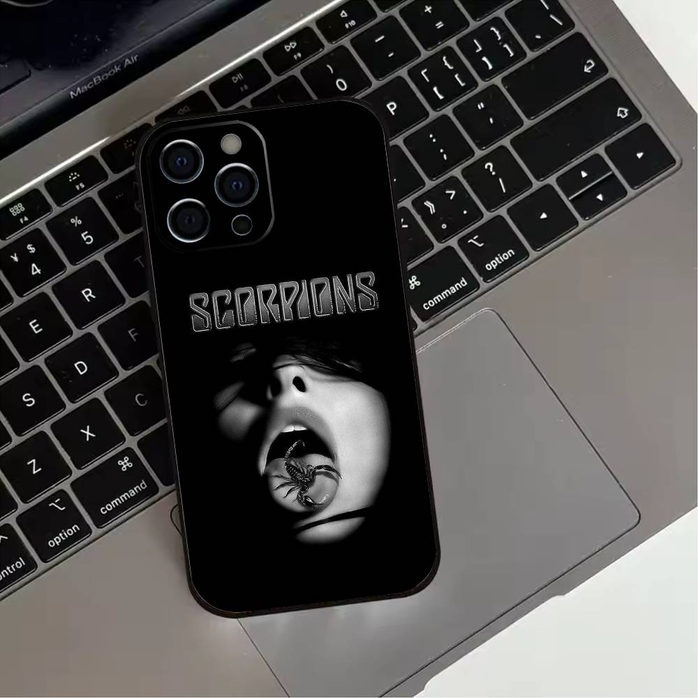 Ausgefallene Dunkle Gothic Skorpion Handyhülle Für iPhone 17,16,15,14,13,12,11 Plus,Pro Max,XS,Weiches Silikon Schwarze Hülle