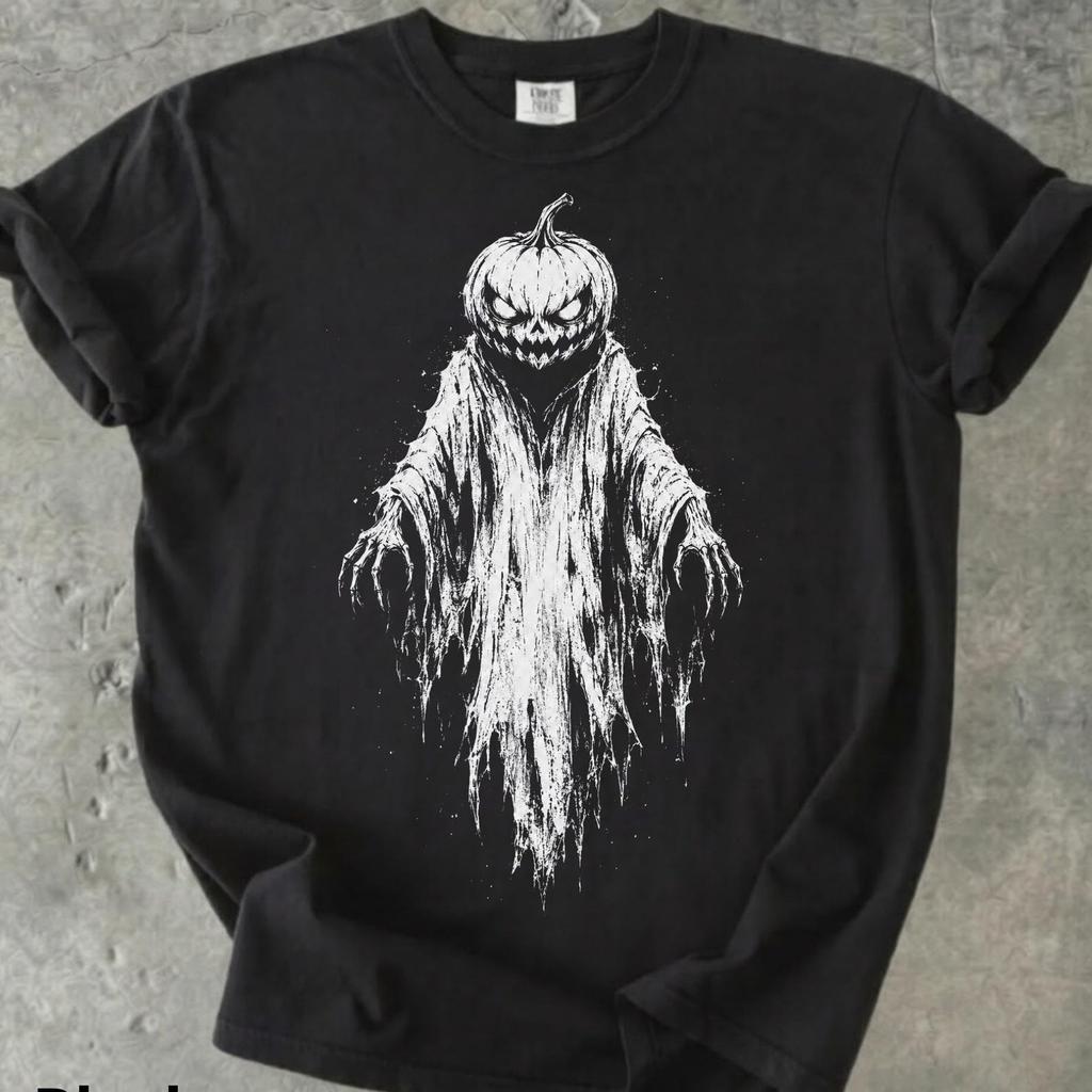 Comfort Colors Halloween Shirt, Jack O Lantern Pumpkin Ghost, Vintage Grunge Horror Tee, Goth Gift