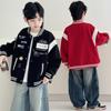 Boys' outerwear Spring and Autumn 2026 New Style Big Boys' Spring and Autumn Sportswear Children's Handsome Red Baseball Jacket