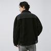 Mark Fairwhale Men's Loose Fit Color-block Thick Denim Jacket