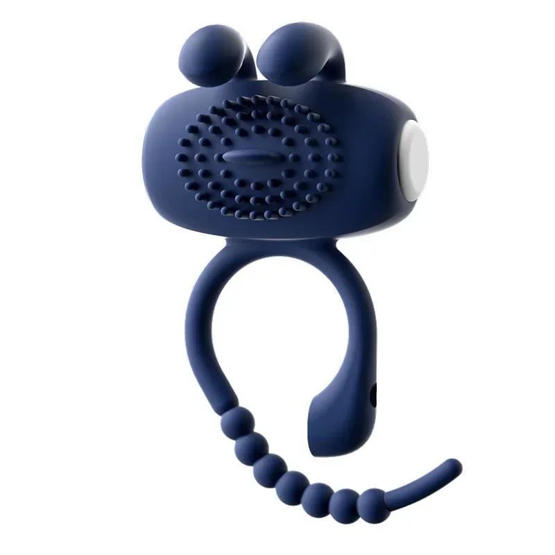 Vibrating Cock Ring for Men Silicone Penis Rings Intense Vibration Mens Vibrator Longer Harder Stronger Erection Adult Sex Toys