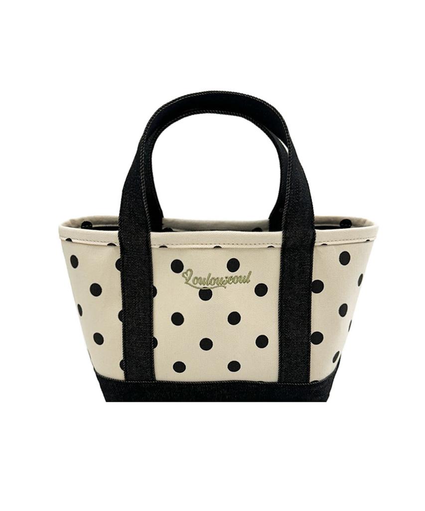 Loulouseoul Love Dot Tote Bag (Ivory)