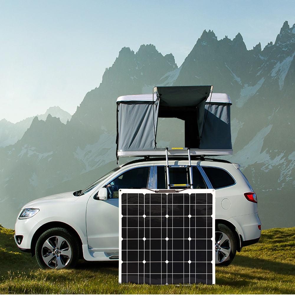 Venkovní monokrystalický 50W poloflexibilní solární panel Panel pro výrobu solární energie Fotovoltaický modul