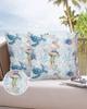Marine Coral Shell Starfish 2/4PCS Outdoor Garden Chair Waterproof Cushion Cover Modern Home Decor 45/50/60cm Pillow Case