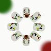Wear Armor European And American Fake Nails Christmas Cartoon Lights Elk Short Square 24 Removable Nail Pieces