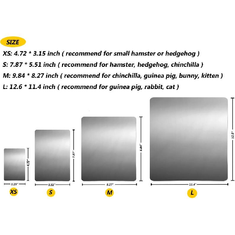 Comtim Rabbits Cooling Mat, Self Cooling Mat Pad for Hamster Guinea Pig Chinchilla Bunny Kitten Cat and Other Small Animals, Pet Cool Plate Ice Bed,
