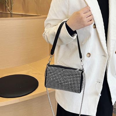 Lesklá diamantová kabelka přes rameno pro ženy, ženská crossbody kabelka, malá messenger taška, nová