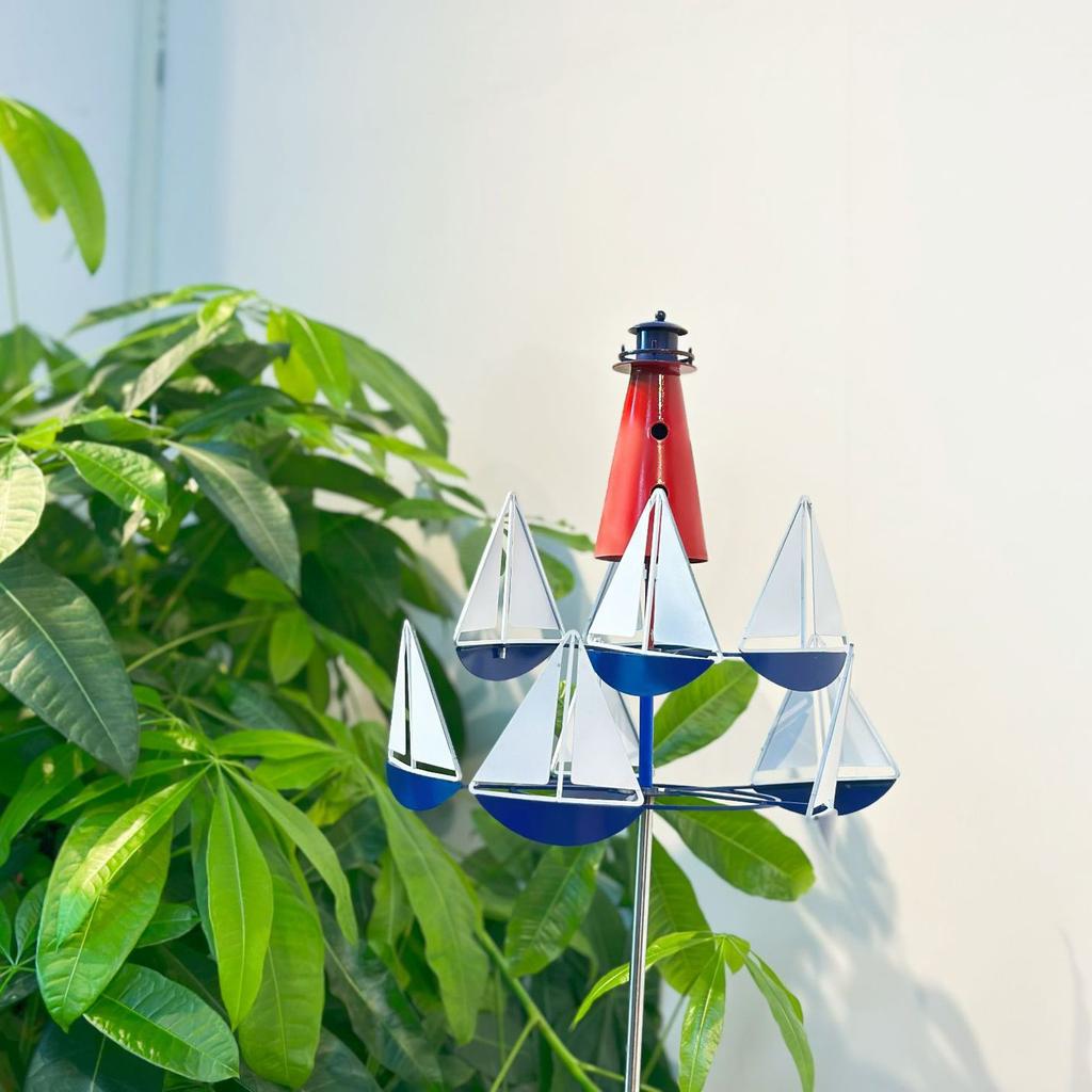 Scultura a Vento Artistica, Mulini a Vento Veliero, Arte Nautico in Metallo Mulini a Vento da Giardino Veleggiatori Rotanti a Vento Decorazione Per Esterno Cortile Giardino Prato