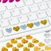 10 Sheets Laser Small Heart Stickers Glitter Shiny Red Gold Silver Valentine Stickers Diy Journal Diary Decoration Stickers