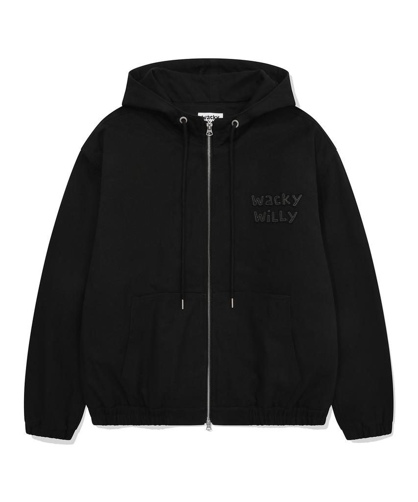 Wacky Willy Hooded Padded Work Jacket Black